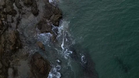 Waves flushing over the rocks Stock Footage 318070012