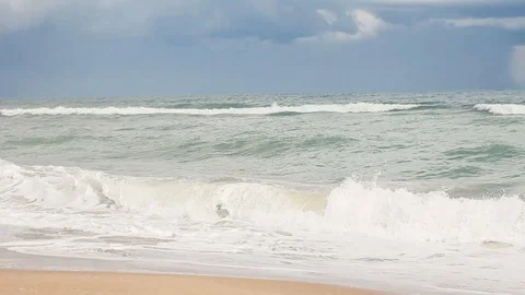 Waves with foam breaking Stock Footage 123622337