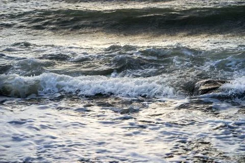 Waves of foam spray Stock Photos