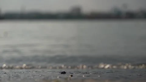 Waves of the Ganges River Stock Footage 340776635