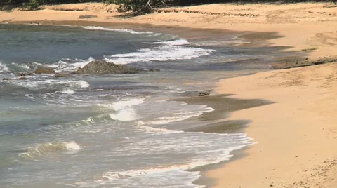 Waves gently roll in Stock Footage 33254445