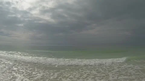 Waves Gently Rolling on Florida Beach (Beach Series) Video stock 18193400