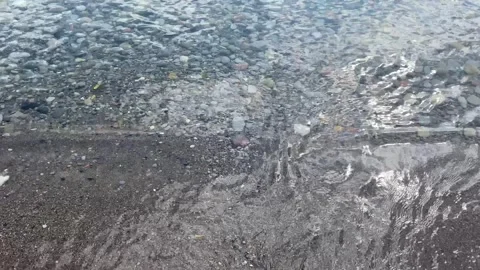 Waves Going Back And Fort Stock Footage 253147392