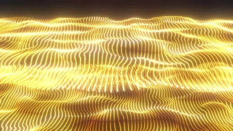 Waves gold strings Stock Footage 245839029