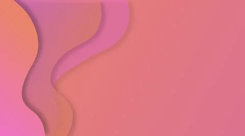 Waves gradient abstract background on the left of pacific pink and coral Stock Illustration