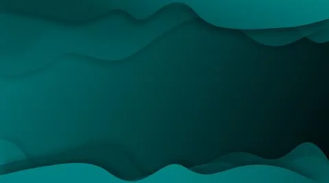 Waves gradient abstract background at the top and bottom of emerald green イラスト素材