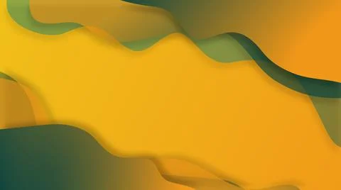 Waves gradient abstract background at the top and bottom of emerald green Stock Illustration