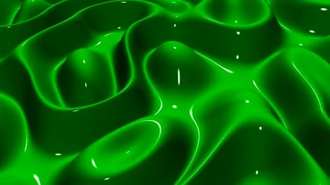 Waves of Green Paint, Exclusive, Background, 3D Render, Reflection Stock Footage 268812029