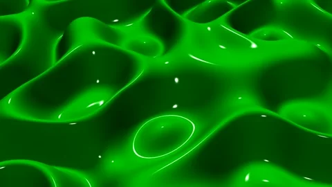 Waves of Green Paint, Exclusive, Reflection, Background, 3D Render Stock Footage 268812034