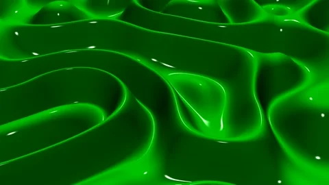 Waves of Green Paint, Exclusive, Reflection, 3D Render, Background Stock Footage 268812047
