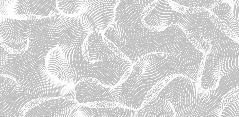 Waves halftone dots background. Vector wallpaper Stock Illustration