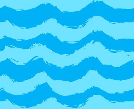 Waves hand drawn pattern seamless. Abstract modern trendy background. vector  스톡 일러스트