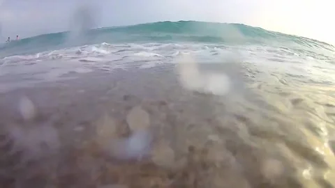 Waves hit camera Stock Footage 147440709