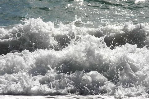 Waves hit the shore 写真素材