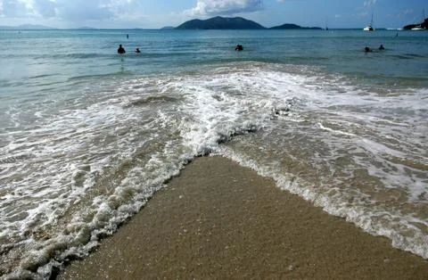 Waves hit the shore Foto stock