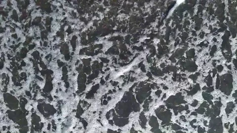 Waves hitting the beach and clean sea view Stock Footage 137521306