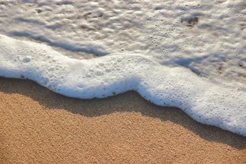 Waves hitting the coast side Stock Photos