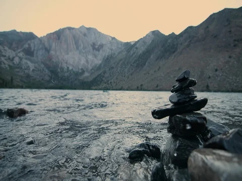 Waves hitting Rocks Stock Footage 71631596
