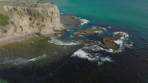 Waves Hitting Rocks Stock Footage 264335860