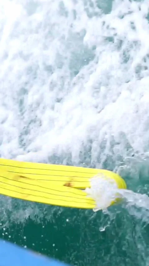 Waves hitting a ship from above Stock Footage 317163703
