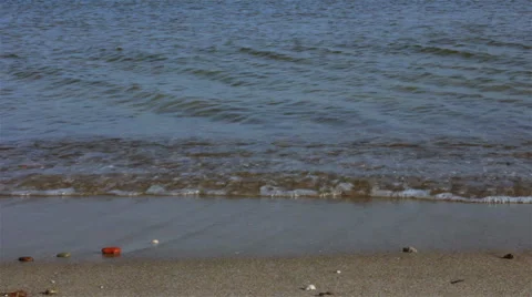 Waves Hitting The Shore Stock Footage 47482870