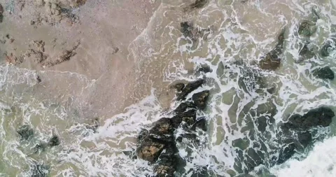 Waves hitting the shore Stock Footage 296603712