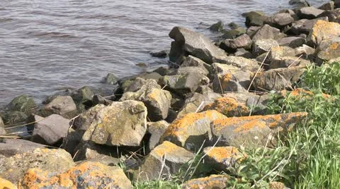 Waves hitting shoreline Stockbeeldmateriaal 10909650