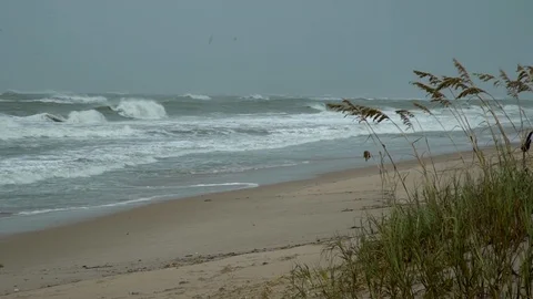 Waves Before a Hurricane co Stock Footage 124376156