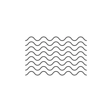 Waves icon isolated. Flat design. Vector Illustration Stock Illustration