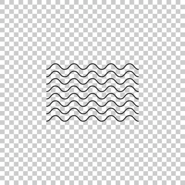 Waves icon isolated on transparent background. Flat design. Vector Illustration Illustrazione stock