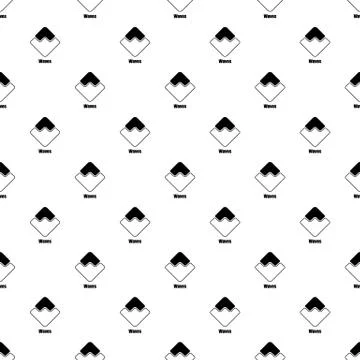 Waves icon, simple style Illustrazione stock