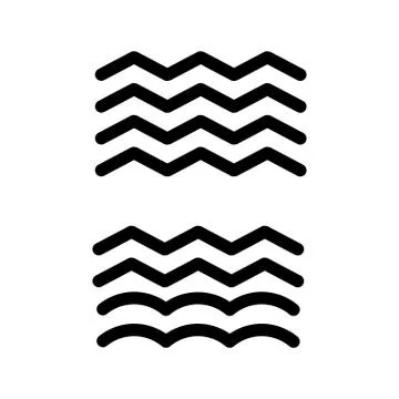 Waves icon. thaw isolated on white. Stock Illustration