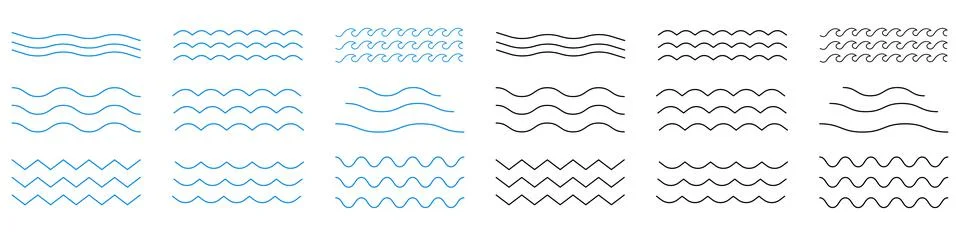 Waves icons Stock Illustration