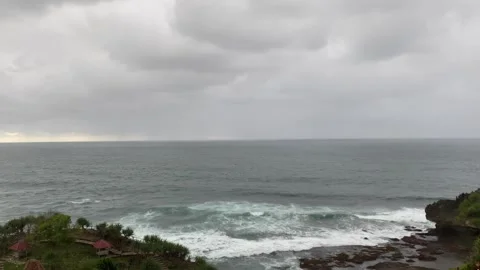 Waves on the Indian Ocean, Afternoon cloudy weather. 4k Vídeos de archivo 247011196