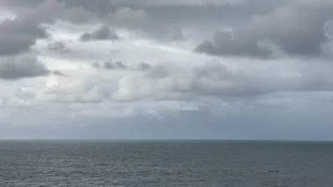 Waves on the Indian Ocean, Afternoon cloudy weather. 4k Video stock 247011234