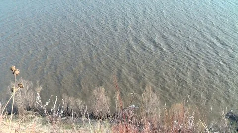 Waves on Irtysh river Stock Footage 77085569