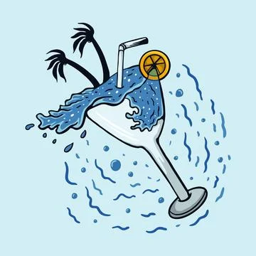WAVES JUICE Stock Illustration