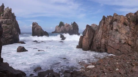 The Waves of Kelumbayan Stock Footage 39776258