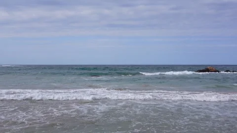 Waves on Koum Kapi Beach in Chania (Crete) - Greece Stock Footage 320949517