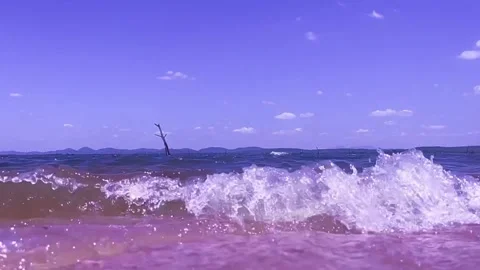 Waves on a lake during the windy summer season Stock Footage 246985102