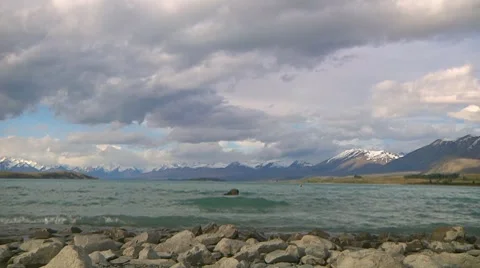 Waves on a lake Stock Footage 7755762