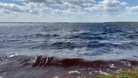 Waves on the lake Stock Footage 170610922