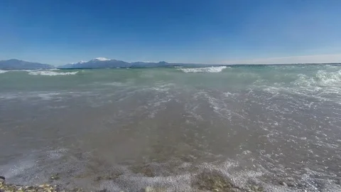 Waves on the Lake Garda Video stock 74076917