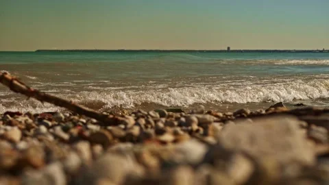 Waves of Lake Michigan Video stock 137201894
