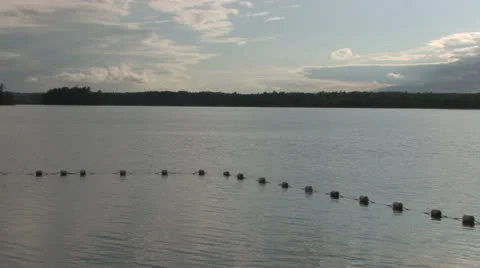 Waves on lake surface Stock Footage 25425482