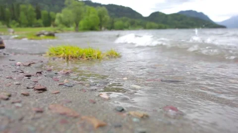 Waves of Lake Teletskoye Stock Footage 50873582