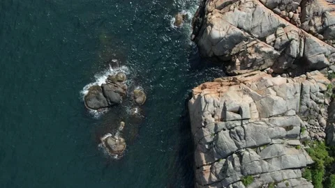 Waves Landing On Rocks And Cliff in Norway Video stock 201928801