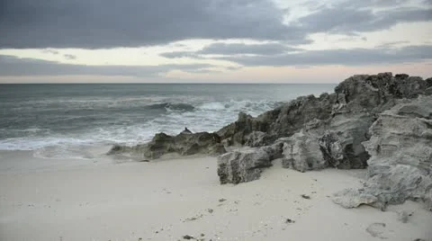 Waves Lapping Beach Stock Footage 20589105