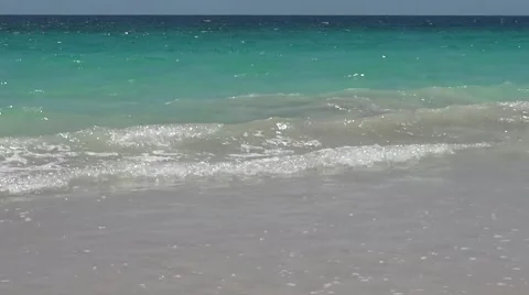 Waves Lapping onto a Beach Stock Footage 45588610
