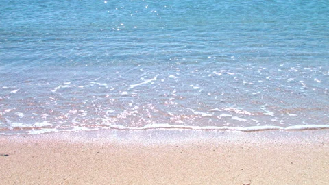 Waves lapping on the shore Stock Footage 138459506